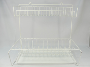 Тарелосушка крашеная (белый) с поддоном настенная Юнитрейд тнп-1.2