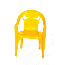 Стул детский пластиковый Малыш 380х350х535мм с глухой вставкой, желтый Стандарт Пластик Групп 160-0055