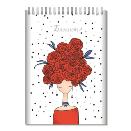 Блокнот А5  80 листов Розы, гребень 64448
