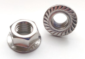 Гайка шестигр.DIN 6923 А2 нерж. М8 с фланцем 69238