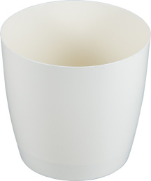 Кашпо пластиковое Крокус с поддоном 3,5л d-19см h-18,5см слоновая кость Ар-Пласт 07061