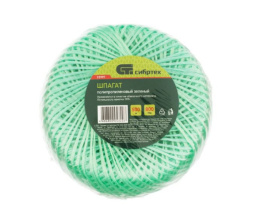 Шпагат полипропиленовый 500м d-1,4мм, зеленый Сибртех 93997
