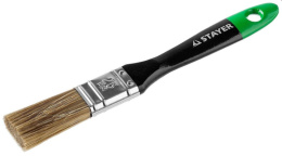 Кисть плоская Kanekaron  25мм, 1", искусственная щетина, деревянная ручка, для высокотекучих ЛКМ Stayer 0106-025