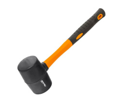 Киянка резиновая 0,450кг фибергласовая ручка, черная резина Sparta 11126