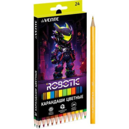 Карандаши цветные 24 цвета Devente Robotic 2М, шестигранные 5024539