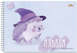 Альбом для рисования 20 листов Ежик, гребень С0224-51