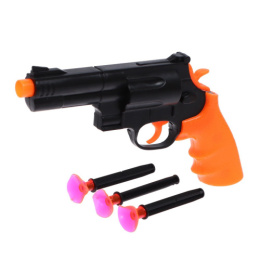Пистолет механический с присосками (3шт.) Револьвер, в пакете 7532891