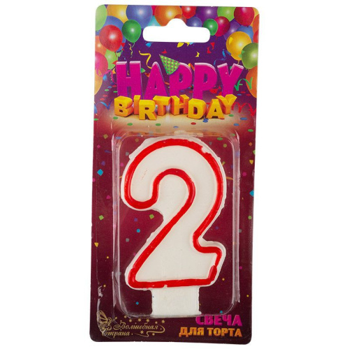 Свеча-цифра 2 Волшебная страна 312498