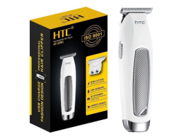 Машинка для стрижки волос,  3Вт, аккумуляторная, 3 насадки, белый с серебристым HTC AT-229C
