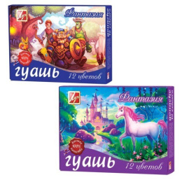 Гуашь 12 цветов Луч Фантазия, по 15мл 25С 1529-08