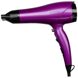 Фен 1900-2300Вт, EN-846, 2 скорости, 3 температурных режима, холодный воздух, фиолетовый Energy 900279