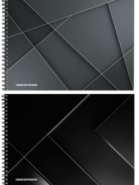 Альбом для рисования 40 листов Черная геометрия, гребень 40-5918