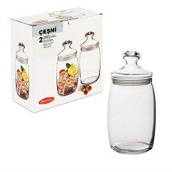 Банки стеклянные со стеклянными крышками набор Cesni 2шт. 1,1л Pasabahce Бор 97425