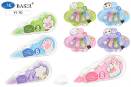 Корректирующая лента набор 4шт. 8мм х 2,5м Кошечки, ассорти YS-701 ЦЕНА ЗА НАБОР