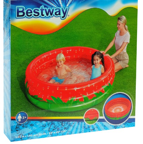 Бассейн надувной круглый  508л 160х38см, Sweet Strawberry BestWay 51145/006176