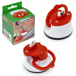 Ножеточка пластик+металлокерамика на присоске d-6,5см h-6см Мультидом МТ76-27