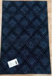 Коврик придверный влаговпитывающий на резин. основе жаккард ромб 90х150см серый ComeForte