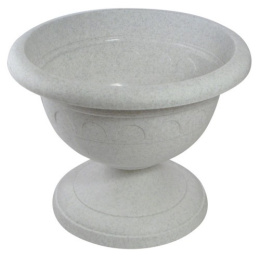 Вазон для цветов пластиковый Колывань низкий с подставкой 5,3л d-30см мраморный Martika С146М