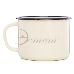 Кружка эмалированная 1,0л без декора Жемчужная Эстет ЭТ-72966