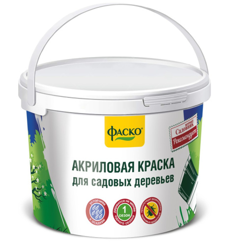 Краска акриловая для садовых деревьев 1,2кг Фаско