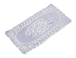 Салфетка виниловая прямоугольная 40х84см Лейс, перламутр Grace LO-1009PU