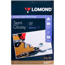 Бумага А4 Lomond Bright полуглянцевая 260г 20 листов 1103301