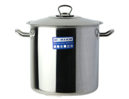 Кастрюля из нержавеющей стали 11,0л 240мм высокая, металлическая крышка Arian Gastro 1603.009