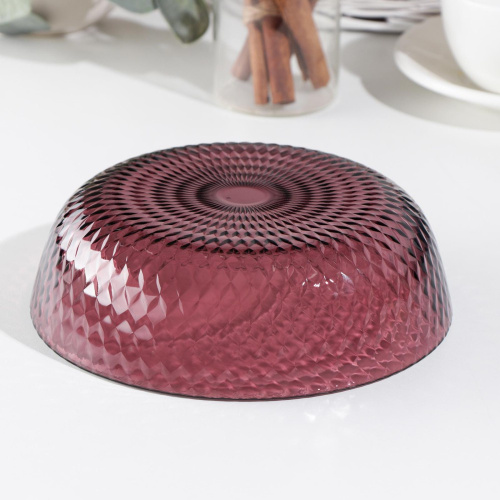 Тарелка стеклянная Идиллия глубокая 180мм/950мл лилак Luminarc Q1309