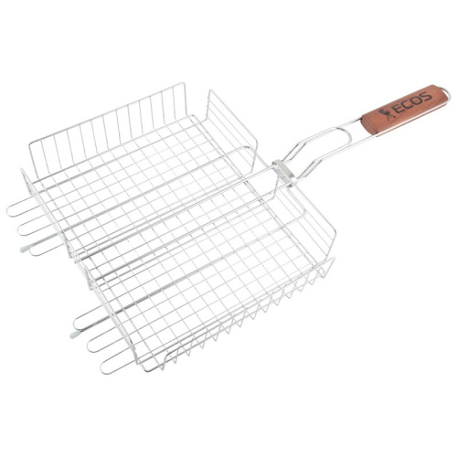 Решетка для барбекю хромированная 31х24х5,5см глубокая Optima+ Ecos 999639