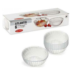 Набор салатников стеклянных Atlantis 6шт. 120мм, в п/у Pasabahce Бор 10248
