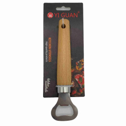 Открывалка из нержавеющей стали для бутылок деревянная ручка 16,5см Радужный Дом РД72967