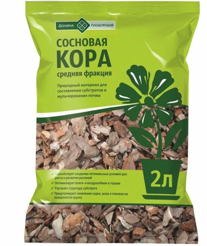 Кора сосновая  2л Долина Плодородия