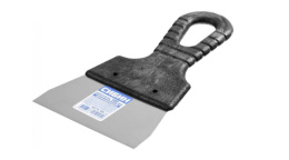 Шпатель нержавеющий 100мм пластиковая ручка Сибин 10079-100