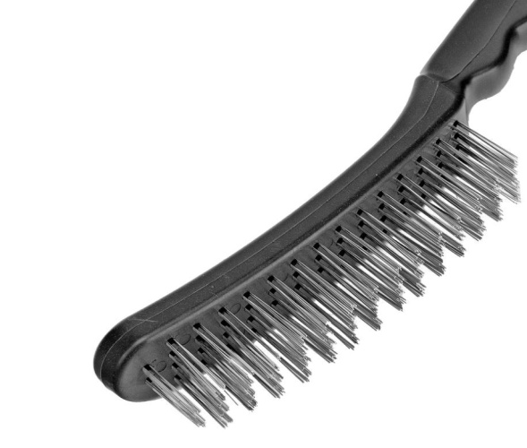 Щетка 4-х рядная металлическая, пластиковая ручка Sparta 748665