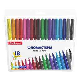 Фломастеры 18 цветов ErichKrause Basic 53369