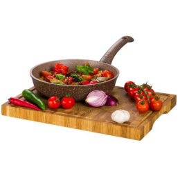 Сковорода алюминиевая литая с антиприг. покрытием Гранит d-24см глубокая без крышки, браун-браун Deco-Dariis HUR-A-109 BB