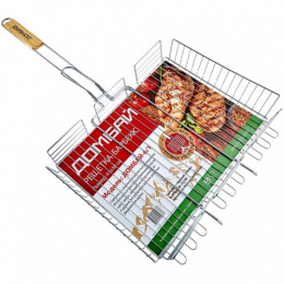 Решетка для барбекю хромированная 41х30см Домбай-6/1