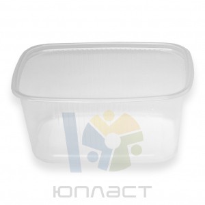 Контейнер одноразовый пластиковый с крышкой 108х82мм  250мл Юпласт ЮУПМ2614