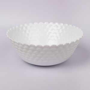 Салатник стеклокерамический 250мм/2,5л White Pars Opal PO-240P