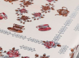 Клеенка - скатерть на тканевой основе 120х150см 20шт. в рулоне Жасмин 8169AS