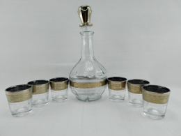 Набор стеклянный  7 предметов (графин - штоф + 6 стопок) Колосок, в п/у Gid Glass GN02/01+GN1250/06ch