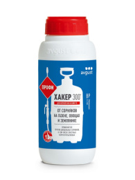 Хакер 300 Профи 450мл флакон защита от сорняков на газонах, в посадках земляники и капусты Avgust