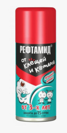 Аэрозоль от клещей, комаров 100мл Baby Рефтамид 45-103/Р4