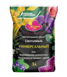 Грунт цветочный  3л Цветочный Рай Буйские удобрения