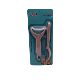 Набор овощечисток из нержавеющей стали 2 предм. горизонтальная + вертикальная, пластиковые ручки Радужный Дом РД78679