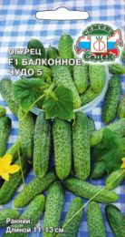 Огурец Балконное Чудо 5 F1 0,2г цветной пакет Седек