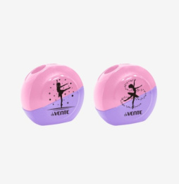 Точилка пластик 2 отверстия с контейнером Devente Ballet Academy, пластиковая, ассорти 8031508