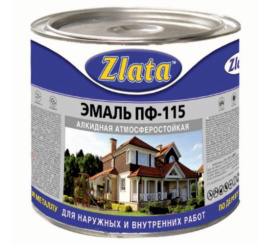 Эмаль ПФ-115 ГОСТ белая  1,8кг Zlata