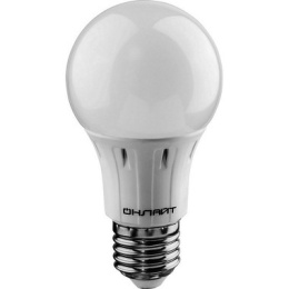 Лампа светодиодная 15Вт (эквивалент 135Вт) 230В E27 2700К теплый свет груша Онлайт OLL-A60-15-230-2.7K-E27