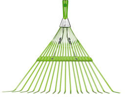 Грабли веерные пластинчатые 18 зубьев металлические, с компенсатором, без черенка Центроинструмент 0231-10